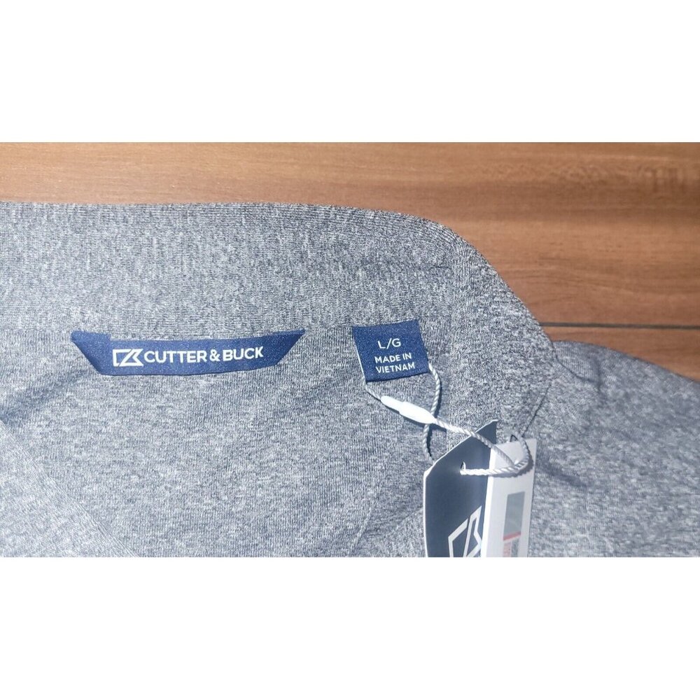 Cutter & Buck LMU Gray Polo Shirt Breathable DryTec 50UPF+ Men Size L NEW Loyola - Picture 4 of 6